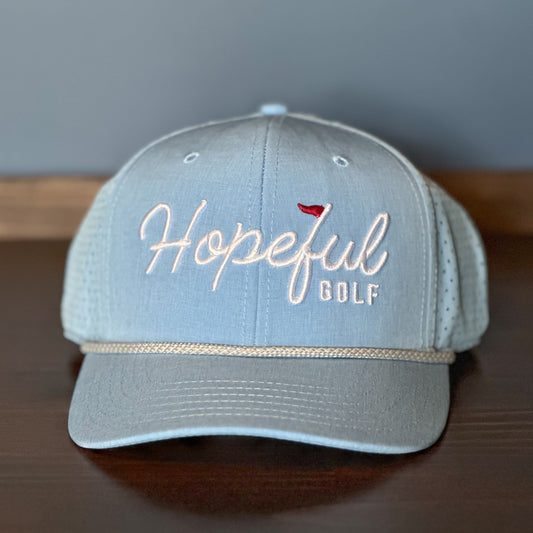 Hopeful Golf Tri Tech Hat - Light Blue